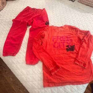 FREECITY Long Sleeve T & Crop Jogger Set